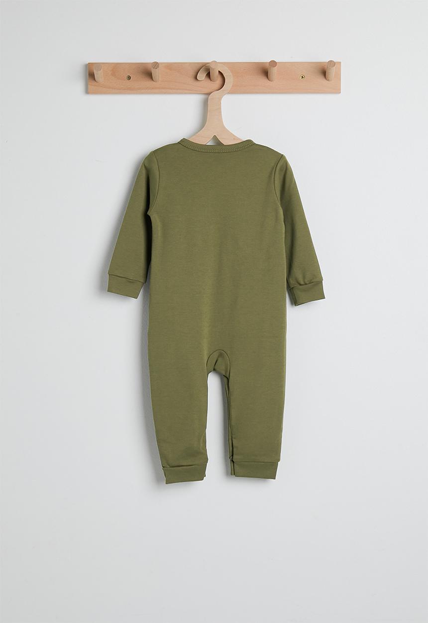 Pop Candy - Henley-style romper - army green