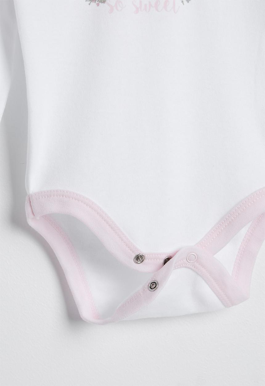 Pop Candy - Baby deer placement bodysuit - white/pink