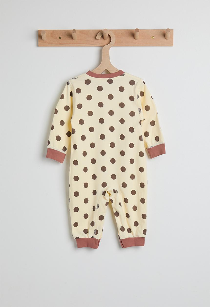Pop Candy - Polka dot printed romper - cream/brown