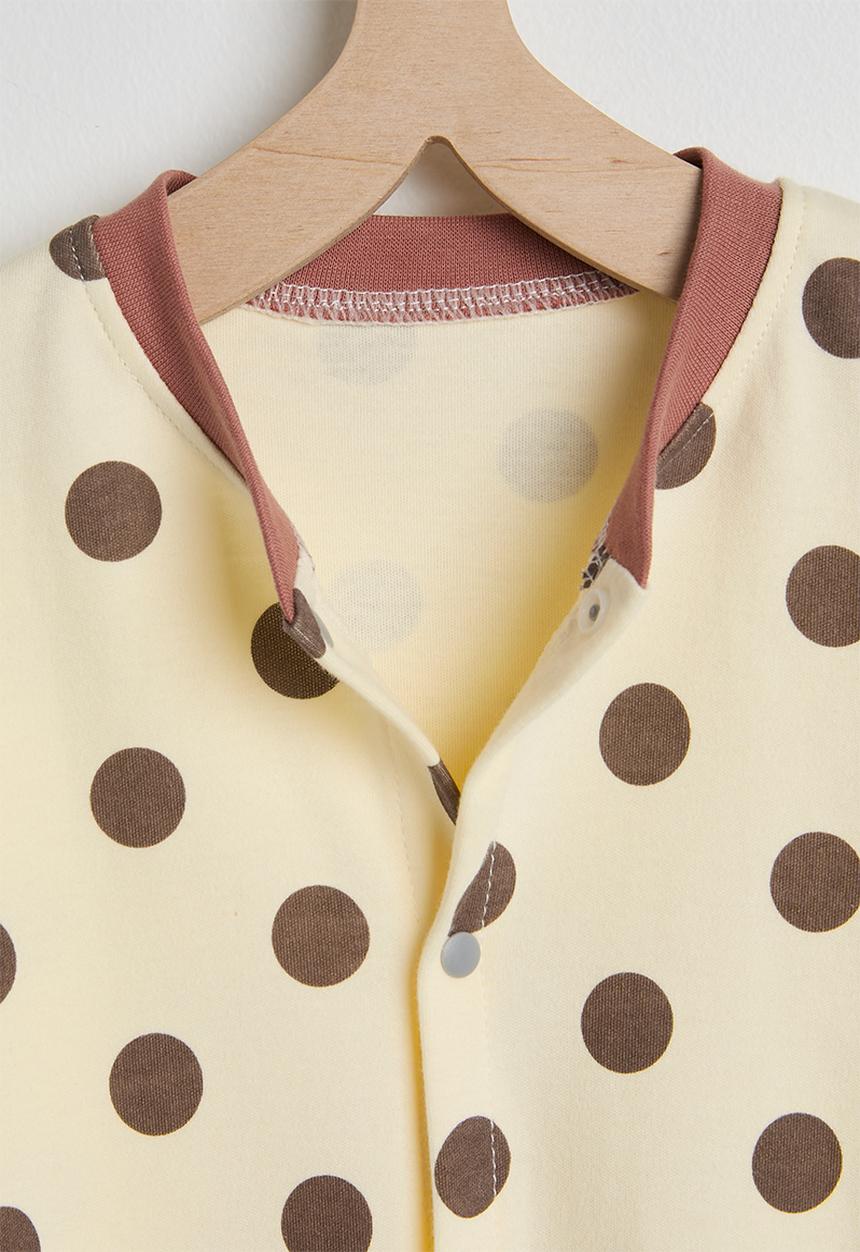 Pop Candy - Polka dot printed romper - cream/brown
