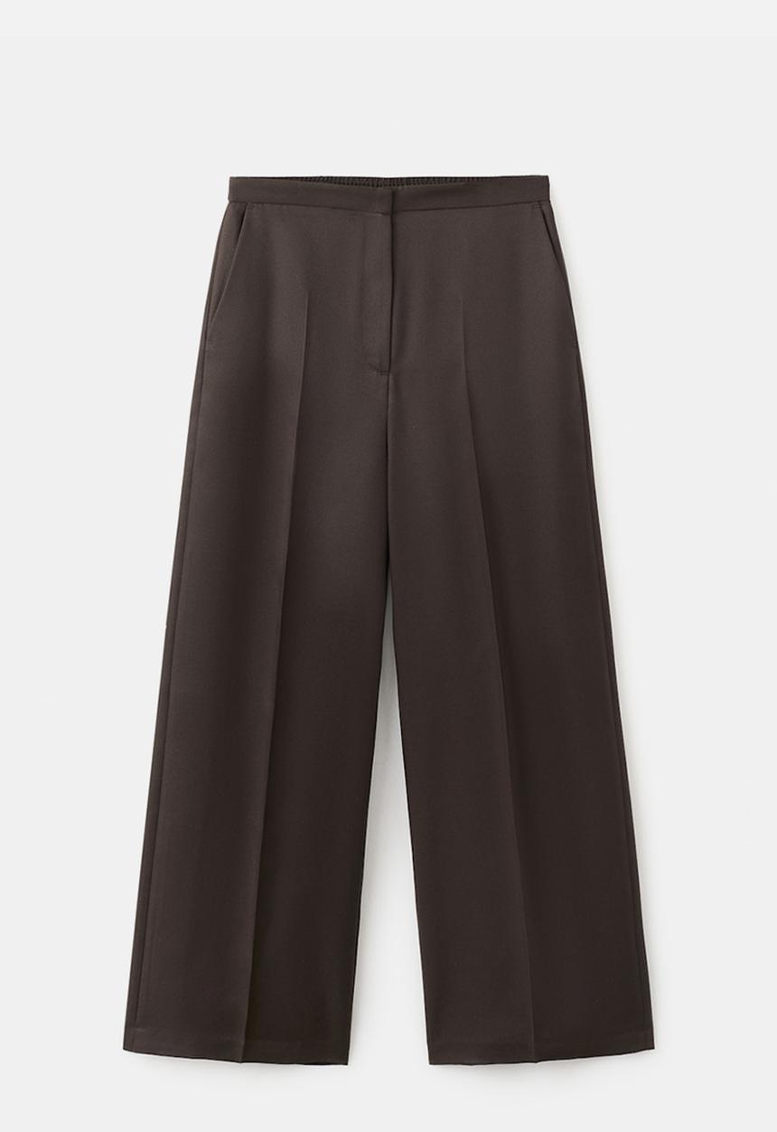 MANGO - Trousers fluid - dark brown