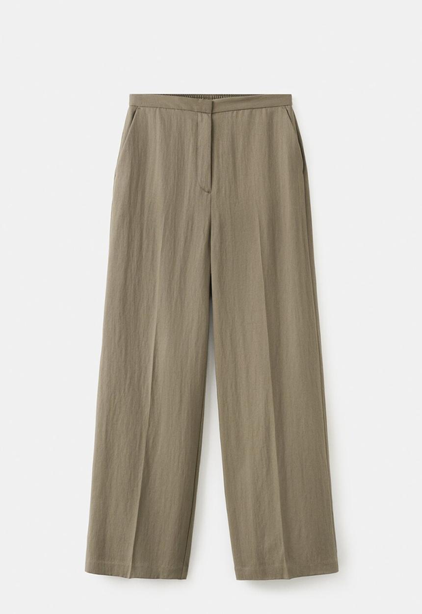 MANGO - Trousers fluid - khaki