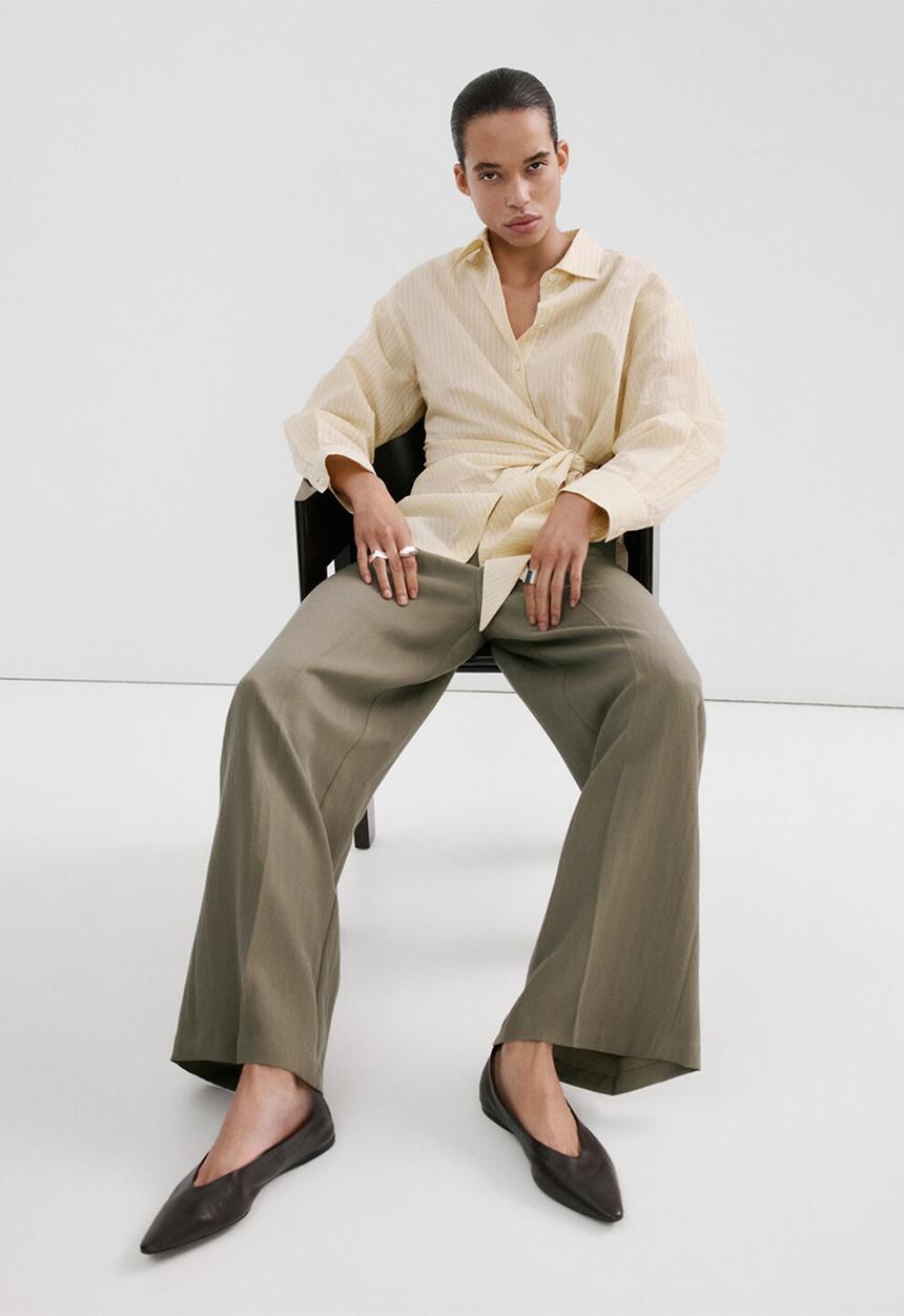 MANGO - Trousers fluid - khaki