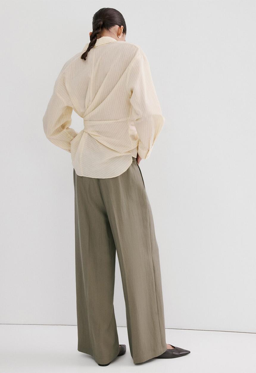 MANGO - Trousers fluid - khaki