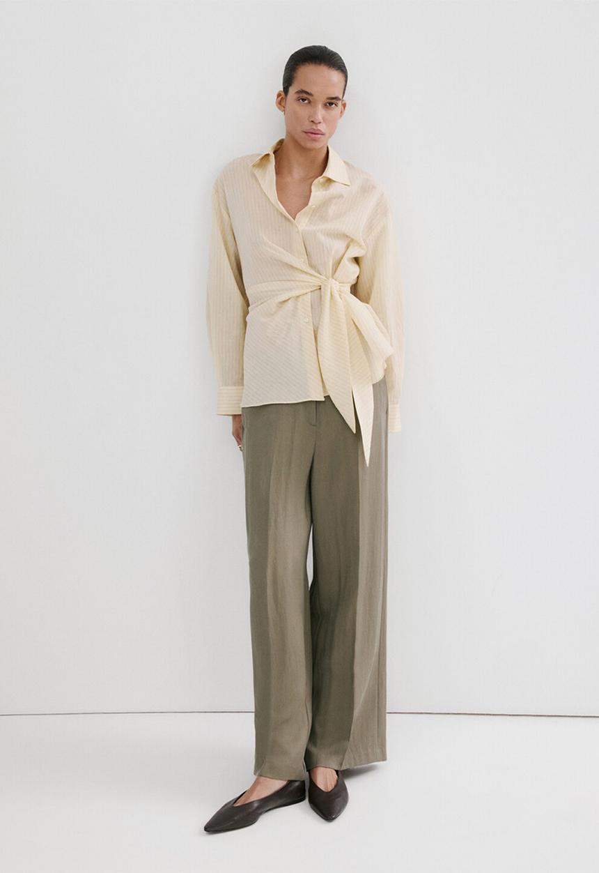MANGO - Trousers fluid - khaki