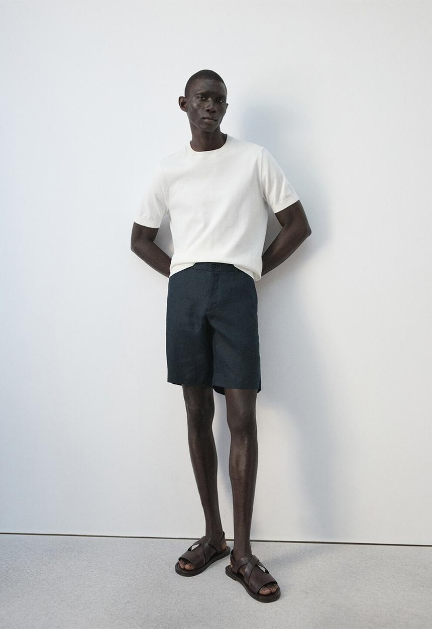 MANGO - Bermuda Shorts Carp - Navy