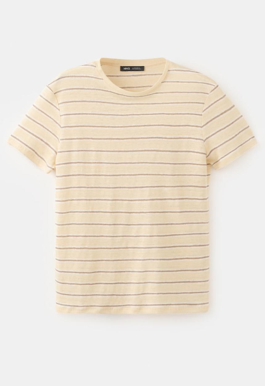 MANGO - T-shirt lina - yellow