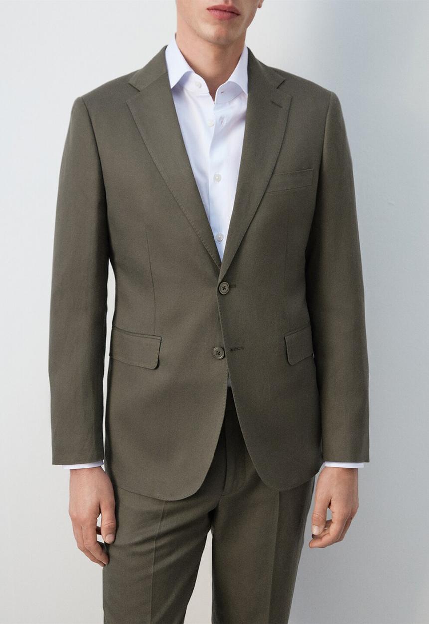MANGO - Blazer Amalfi - Khaki