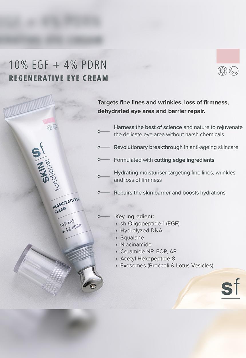 SKIN functional - 10% EGF + 4% PDRN - : Regenerative Eye Cream