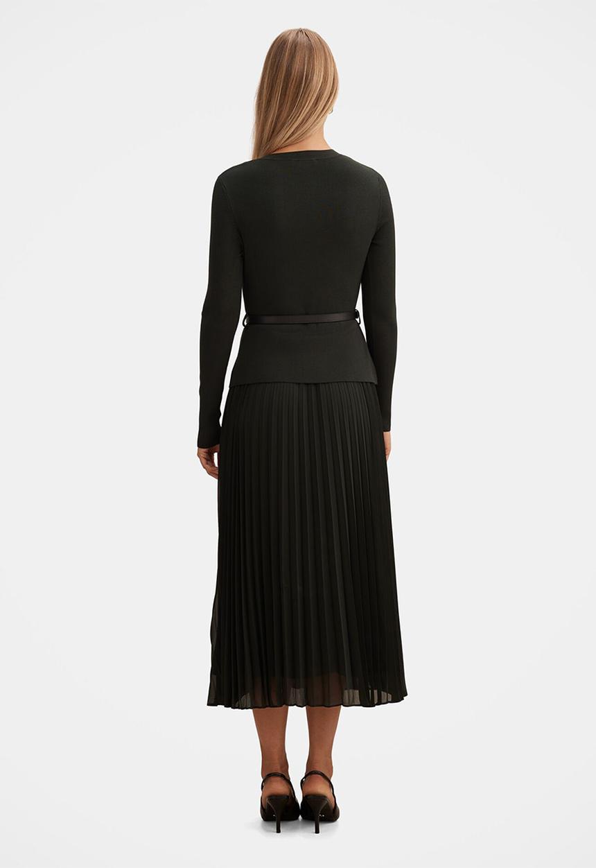 Forever New - Daphne long sleeve midi dress in deep green
