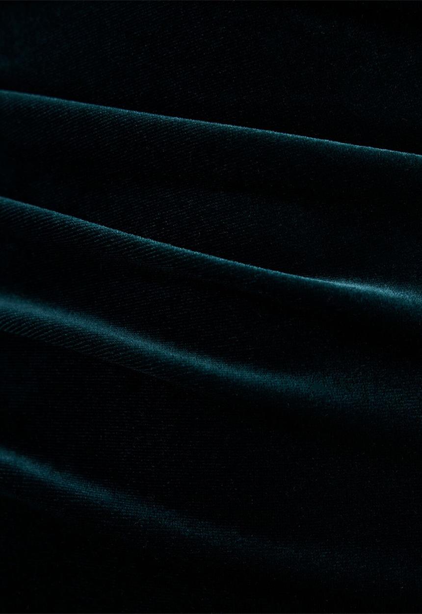 Forever New - Winslet off shoulder velvet dress in dark green