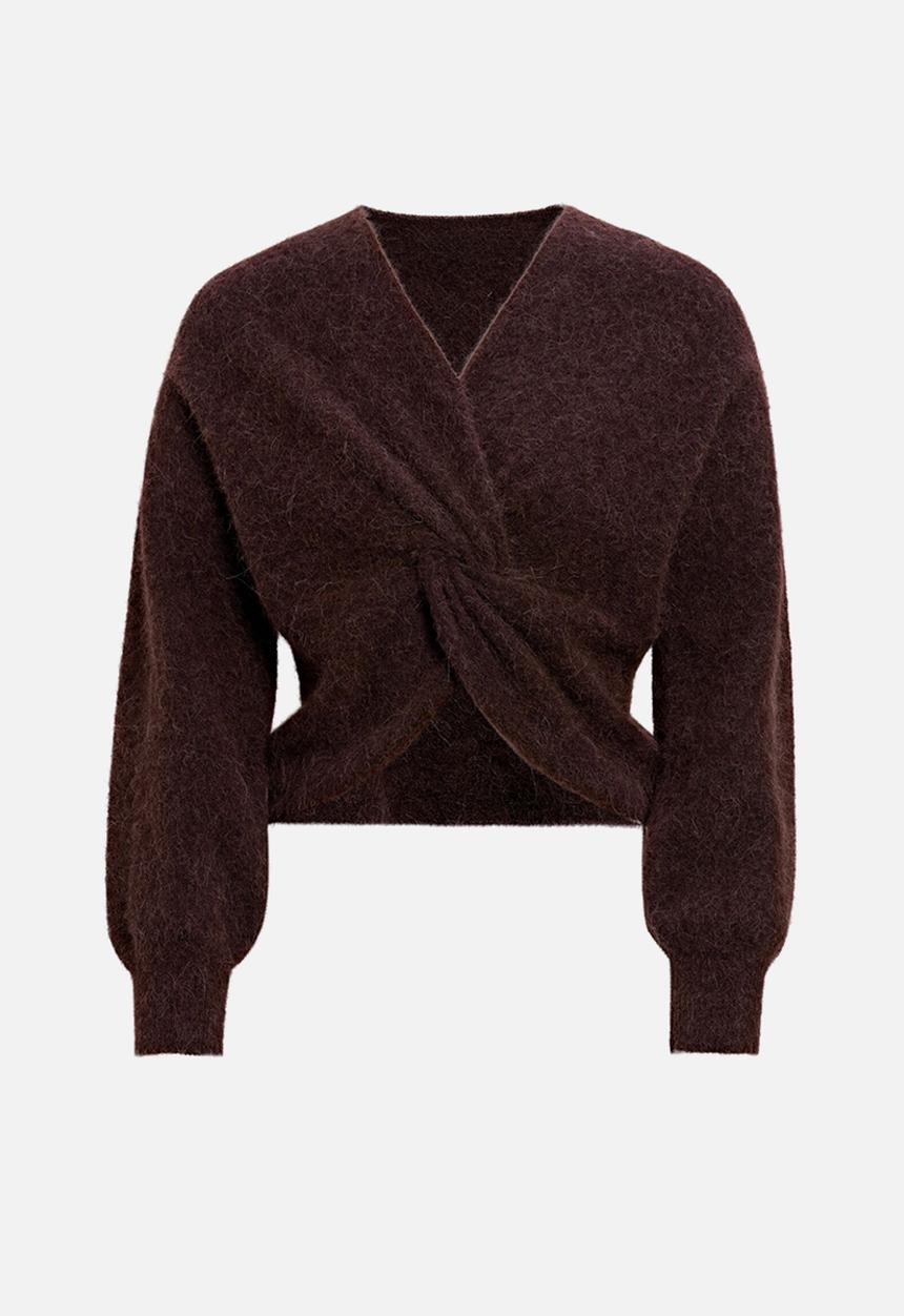 Forever New - Arianne Twist Front Sweater in Chocolate