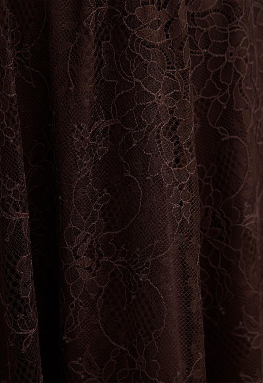 Forever New - Heather Lace Midi Skirt In Chocolate