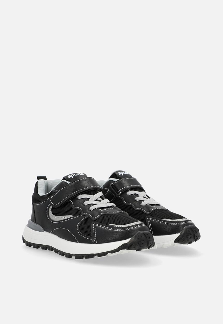 Pop Candy - Low top sneakers with adjustable fasteners - black