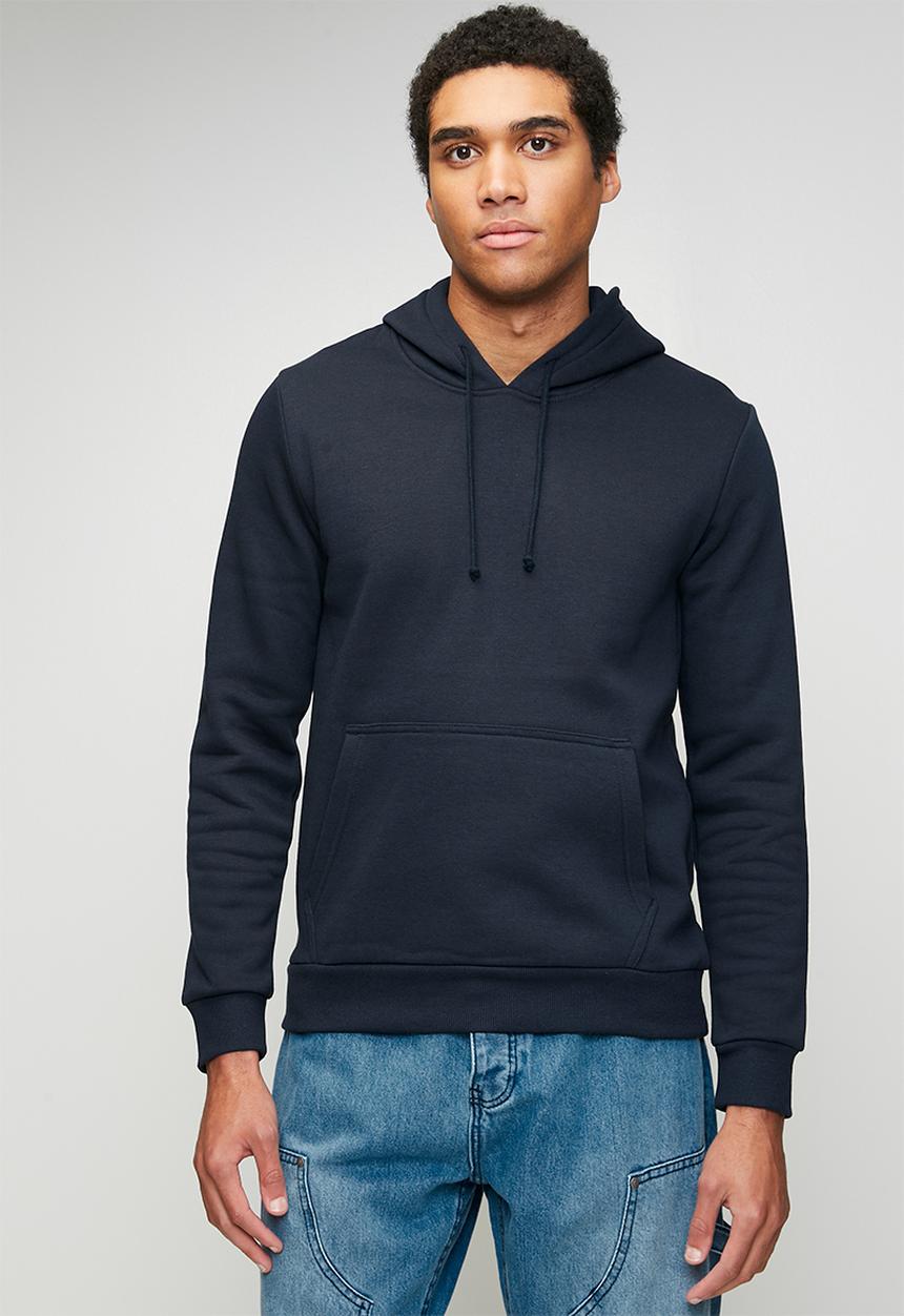 Brave Soul - Blank  Essential Hoody Overhead - Navy