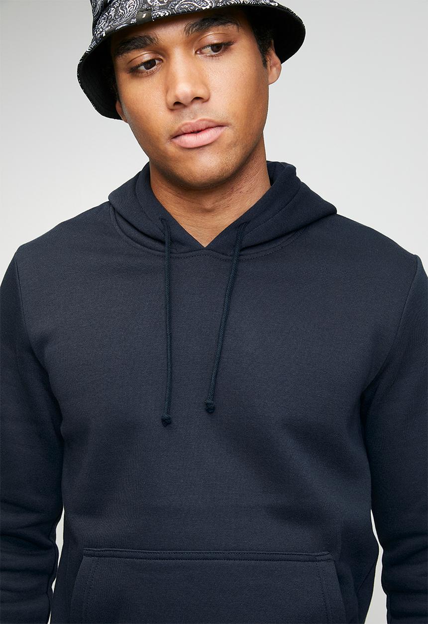 Brave Soul - Blank  Essential Hoody Overhead - Navy