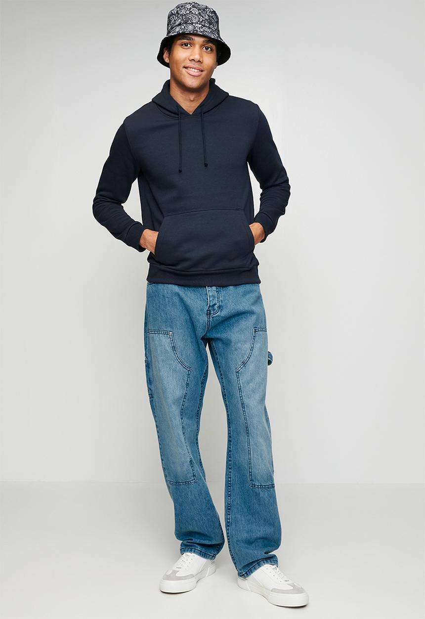 Brave Soul - Blank  Essential Hoody Overhead - Navy