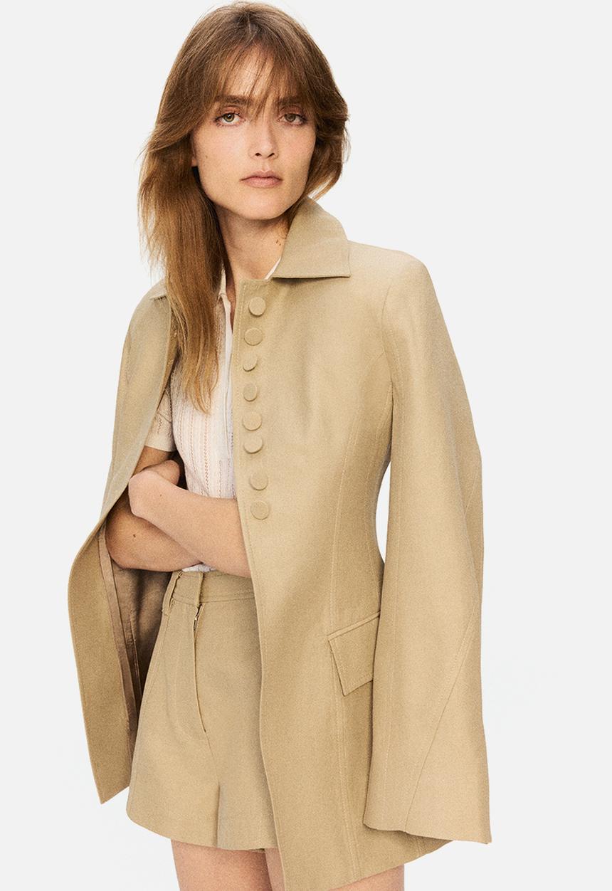 H&M - H&M Studio: Linen-blend shorts - beige