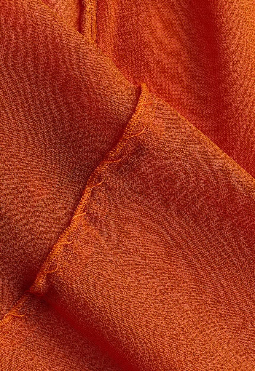H&M - H&M Studio: Sheer tie-front blouse - orange
