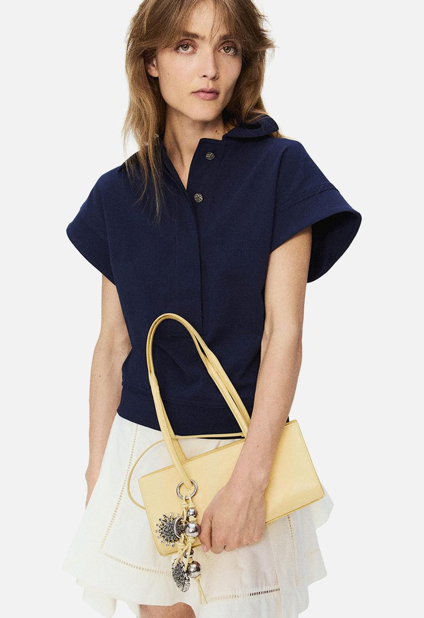 H&M - H&M Studio: Small leather shoulder bag - light yellow