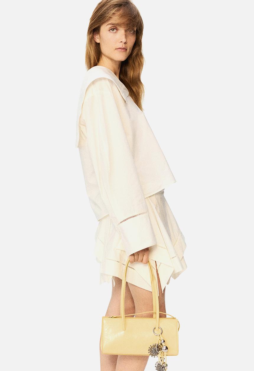 H&M - H&M Studio: Small leather shoulder bag - light yellow