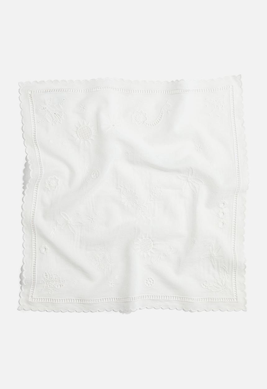 H&M - H&M Studio: Broderie anglaise scarf - white