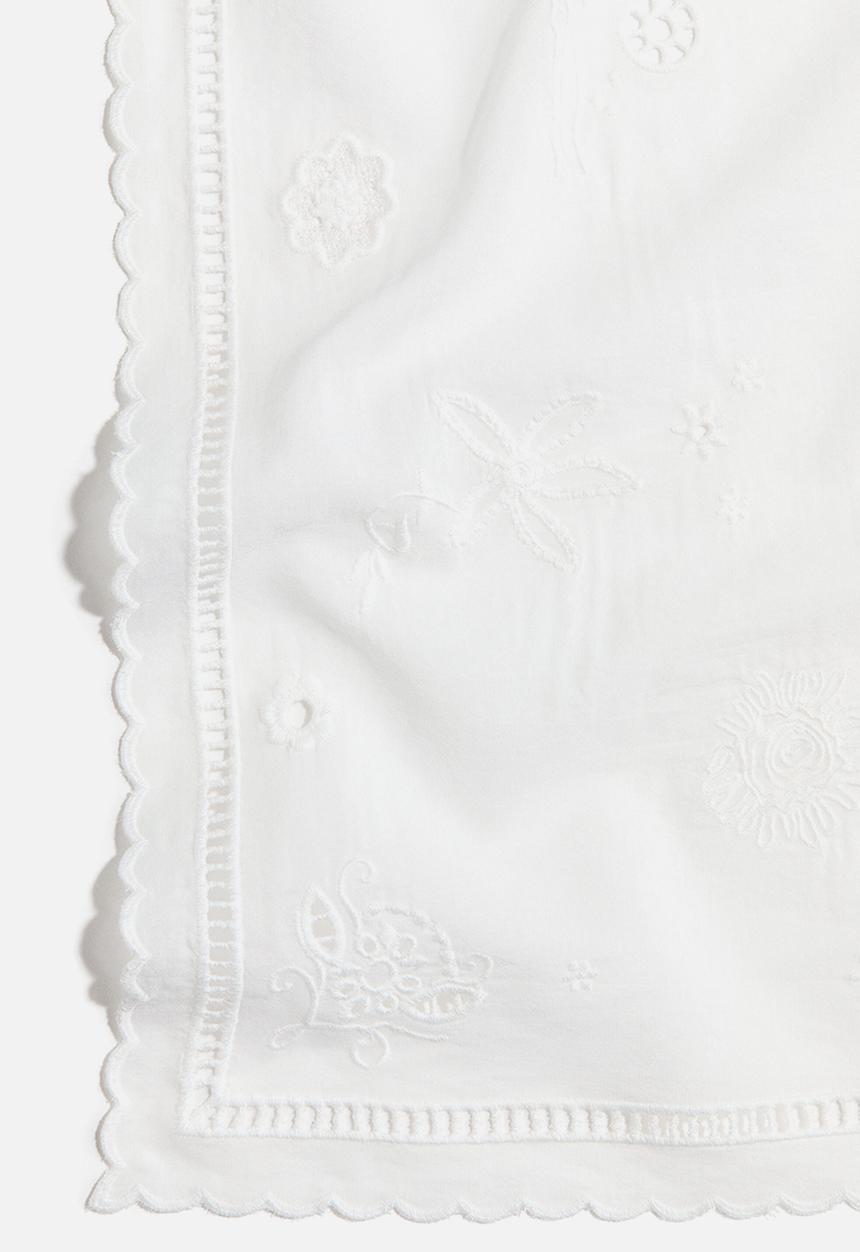 H&M - H&M Studio: Broderie anglaise scarf - white