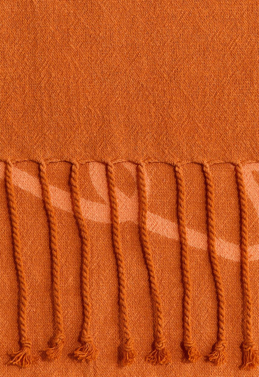 H&M - H&M Studio: Fringed cotton beach towel - orange/sunflower