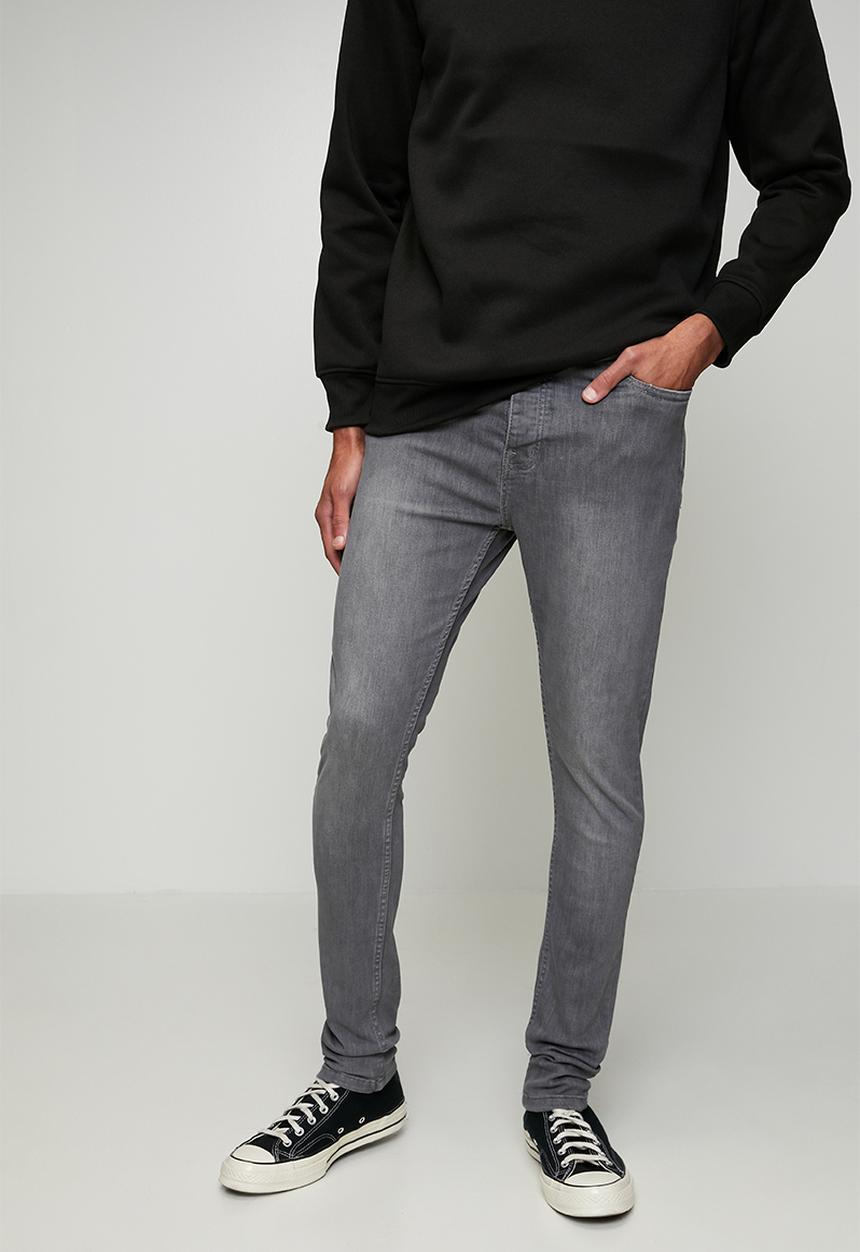 Brave Soul - Denim Skinny Fit Jean - Grey Reg Length