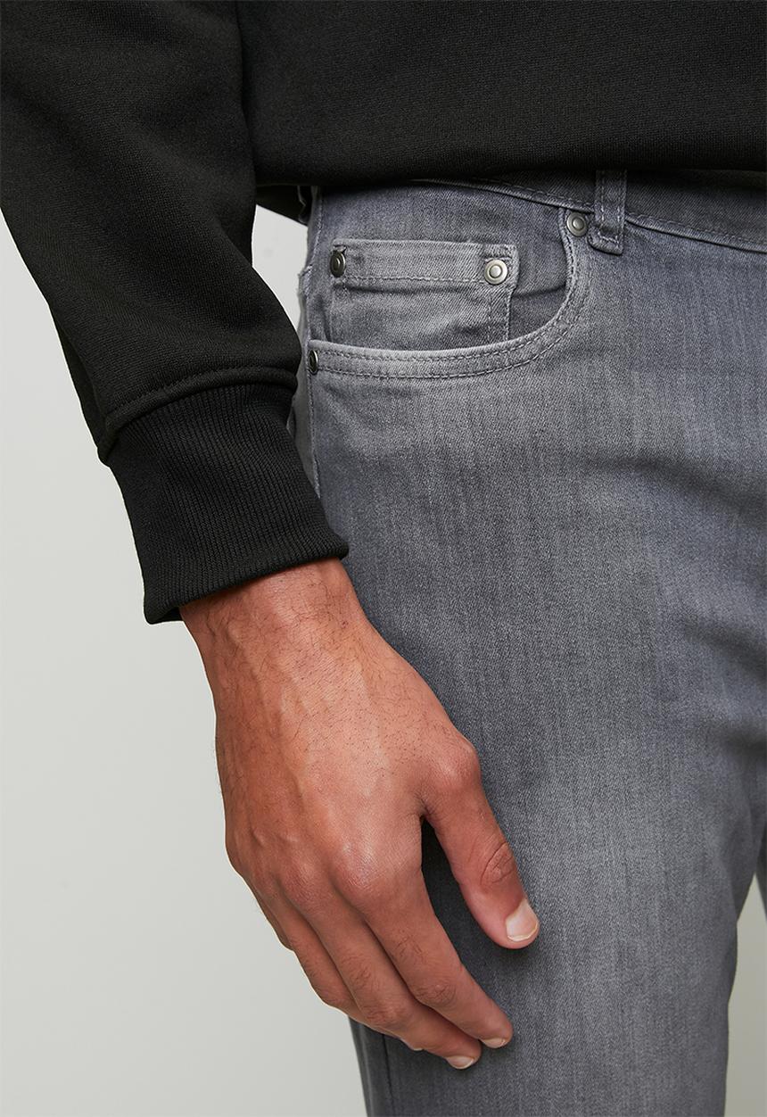 Brave Soul - Denim Skinny Fit Jean - Grey Reg Length