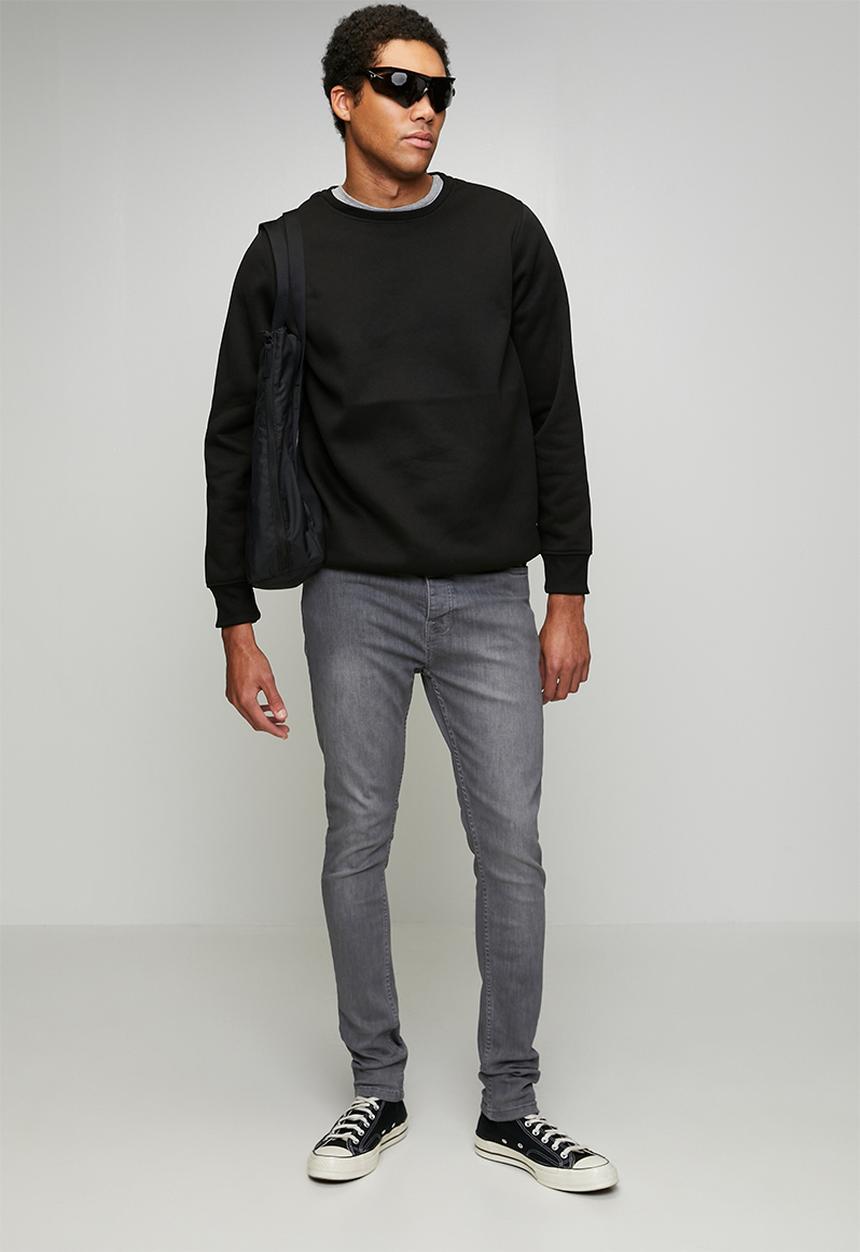 Brave Soul - Denim Skinny Fit Jean - Grey Reg Length