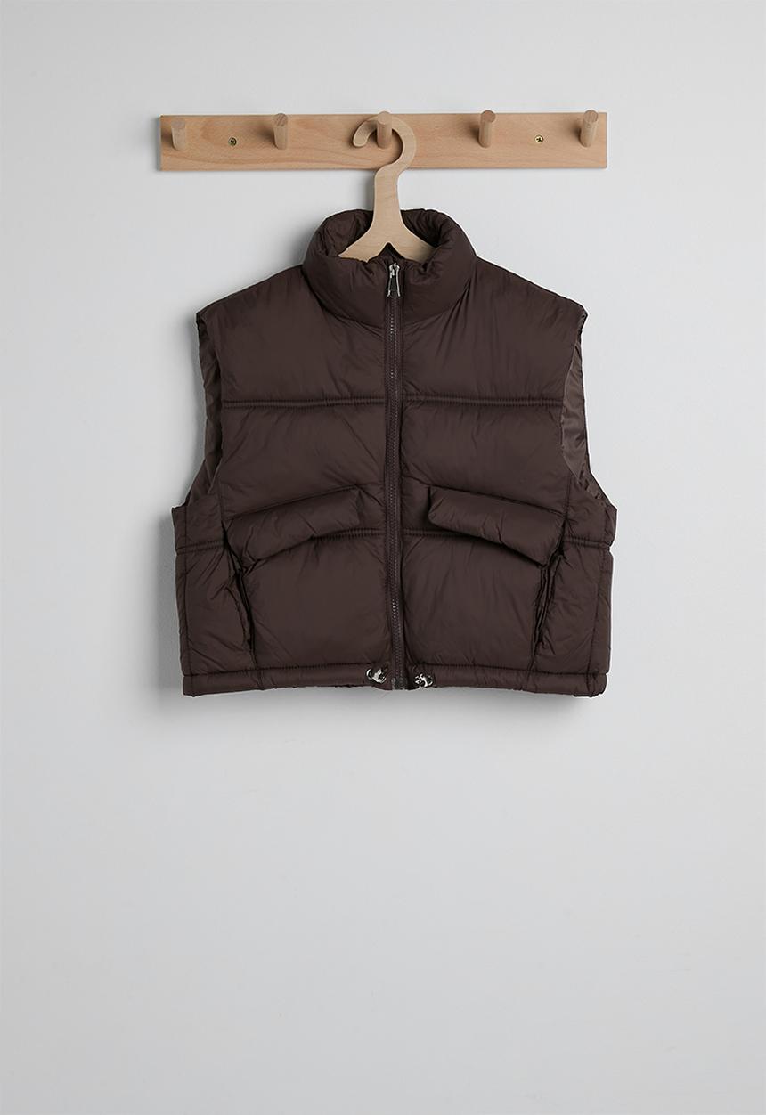 Pop Candy - Puffer vest - burgundy
