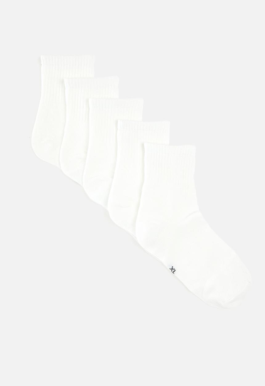 Pop Candy - 5 pack crew socks - white