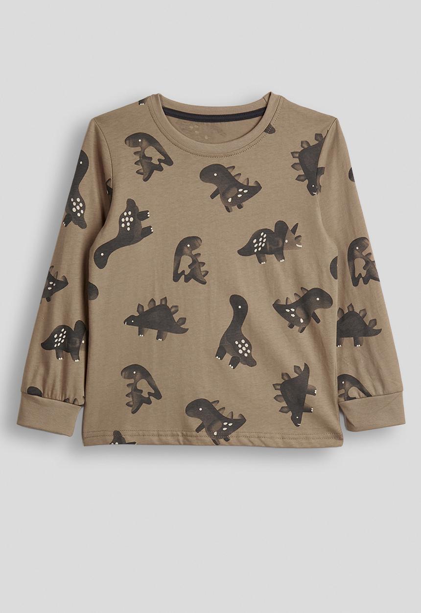 Pop Candy - Dino aop pj set - mocha