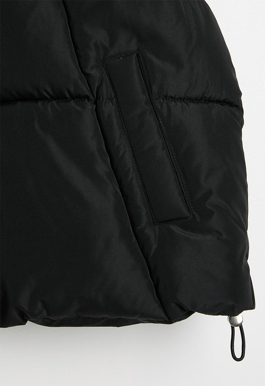 Pop Candy - Padded funnel neck vest - black