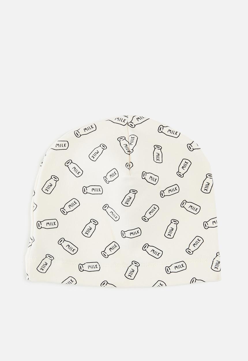 Pop Candy - Soft beanie - white/milk bottle aop