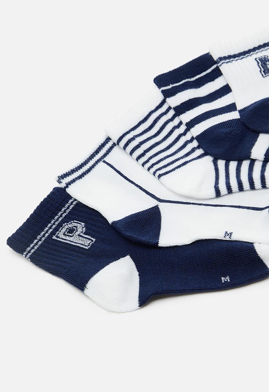 Pop Candy - 5 pack crew socks - navy/white