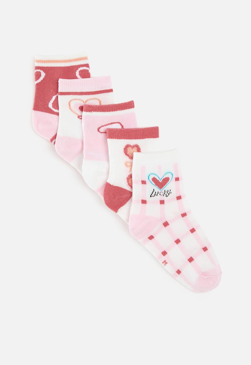 Pop Candy - 5 pack crew socks - pink/multi