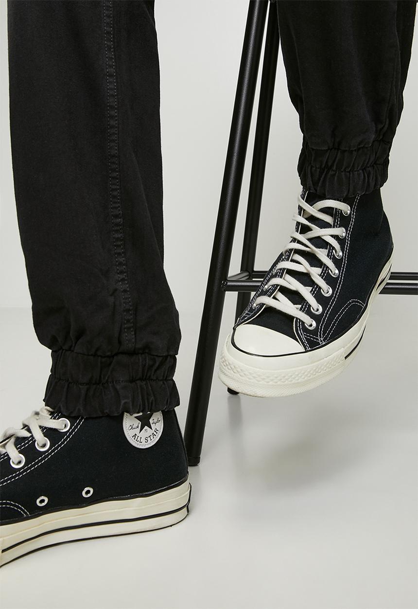 Brave Soul - Cuffed Carpenter Denim Jean - Charcoal Long Length