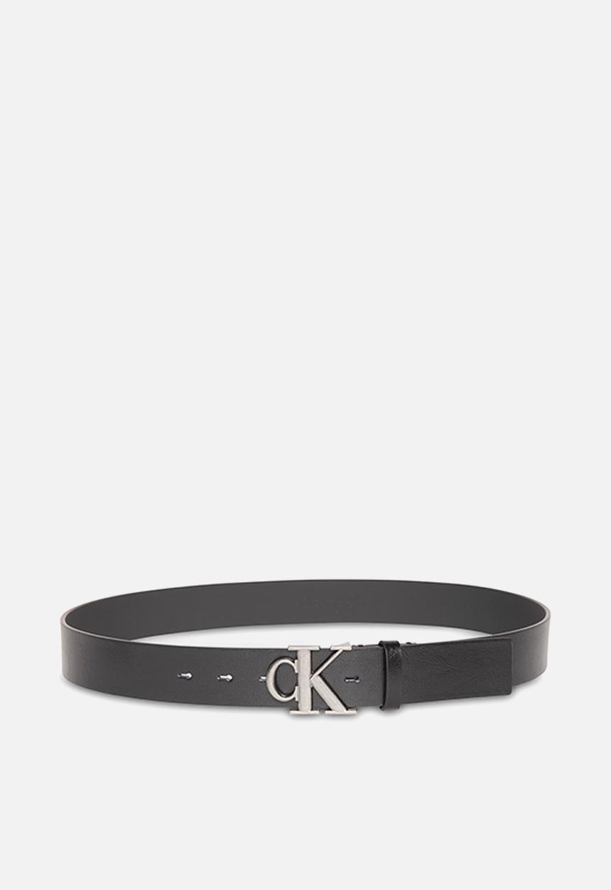 Calvin Klein - Ck Buckle Tumbled 35Mm - Black/Antique Silver