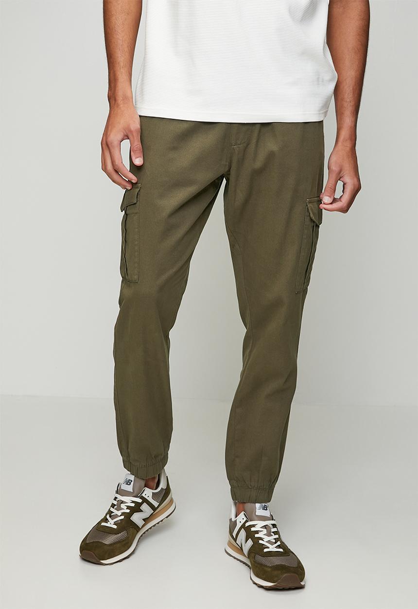 Brave Soul - Cotton Twill Cuff Pant - Light Khaki