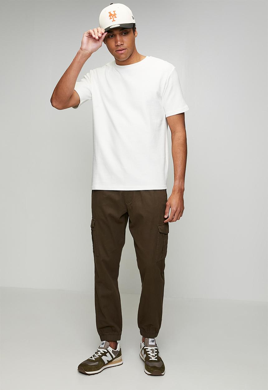 Brave Soul - Cotton Twill Cuff Pant - Light Khaki
