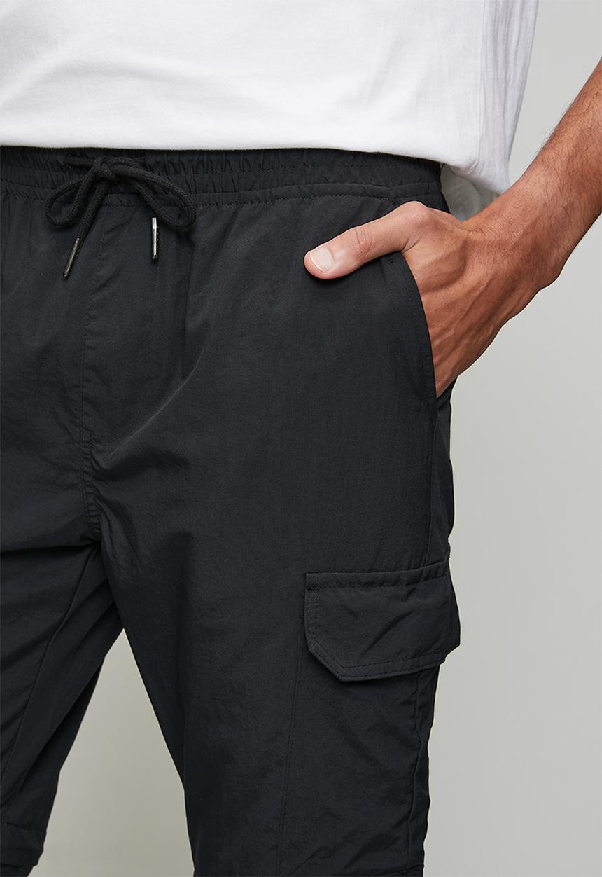 Brave Soul - Taslan Cargo Pant - Black