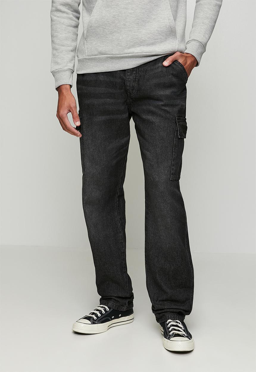 Brave Soul - Wide Leg Denim Jean - Charcoal Wash Regular Length