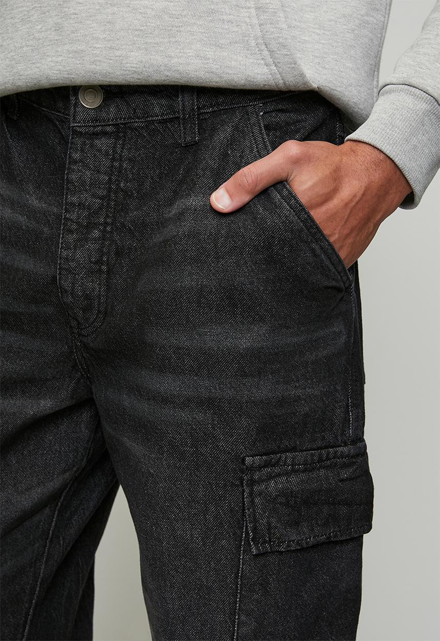 Brave Soul - Wide Leg Denim Jean - Charcoal Wash Regular Length