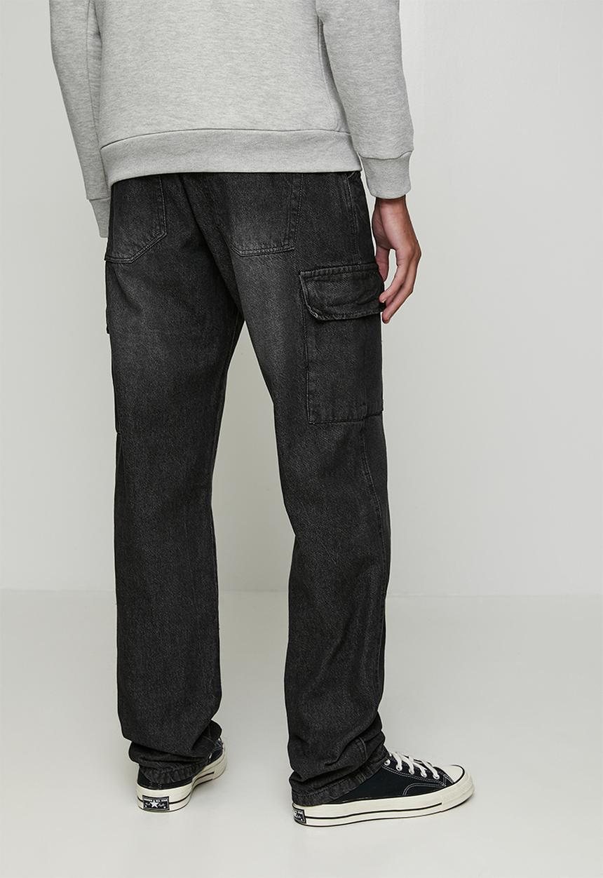 Brave Soul - Wide Leg Denim Jean - Charcoal Wash Regular Length