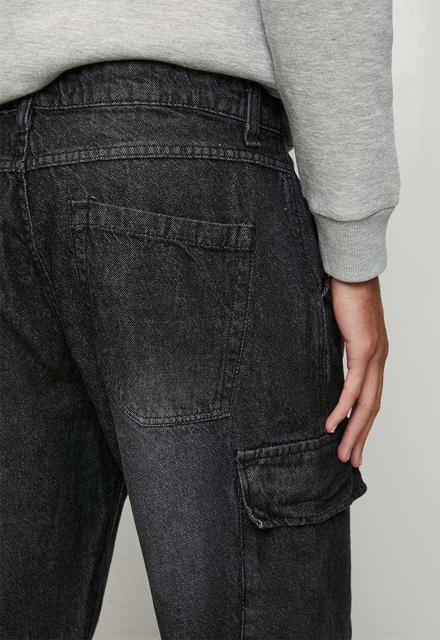 Brave Soul - Wide Leg Denim Jean - Charcoal Wash Regular Length