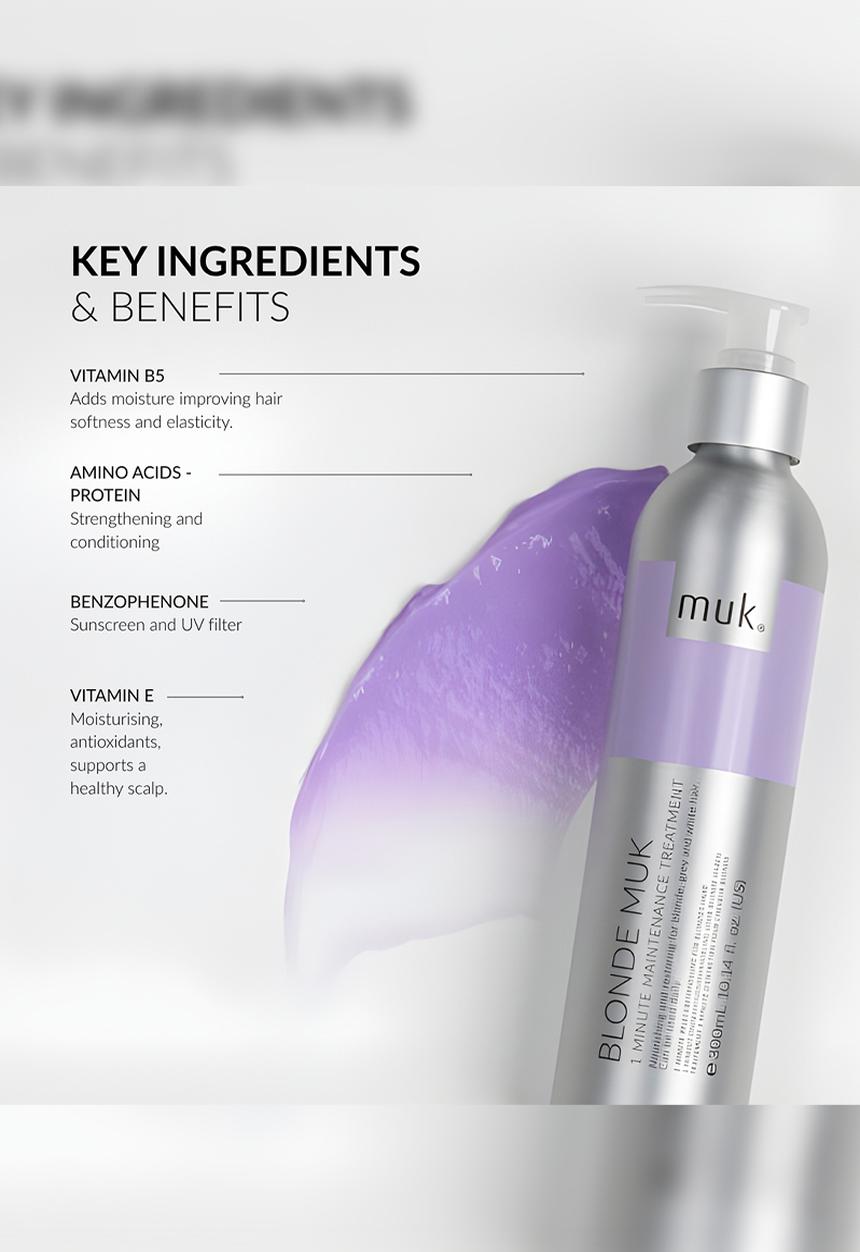 MUK Haircare - Blonde muk 1 Minute  Treatment - 300ml