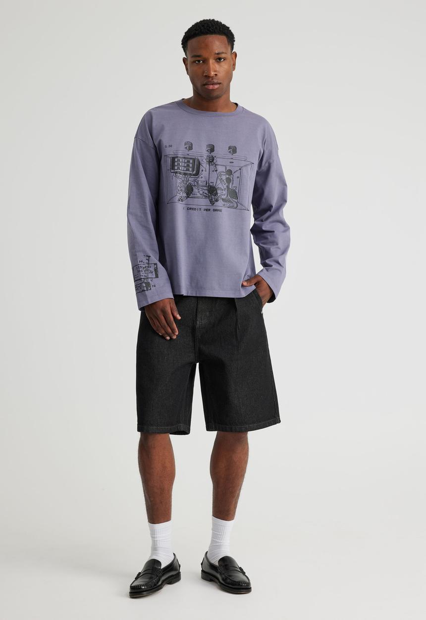 Factorie - Notion Long Sleeve Tshirt - Ntn Washed Purple Maze/Internal Machine
