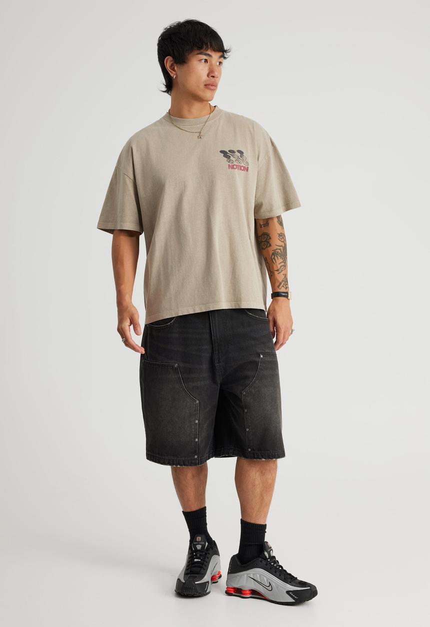 Factorie - Notion Vintage Graphic Tshirt - Ntn Washed Quarry Stone/Oblivion